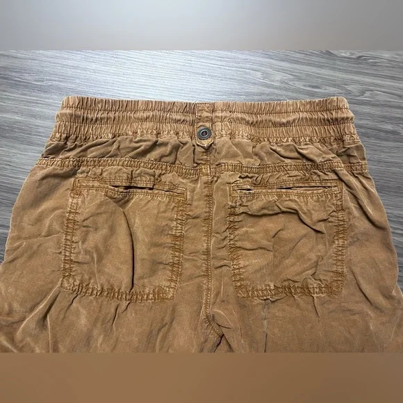 By Anthropologie Elastic Tie Waist Jogger Pants Women's Small Brown - Picture 7 of 9